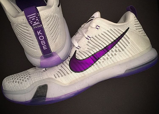 Nike Kobe 10 Elite Low White Purple PE 