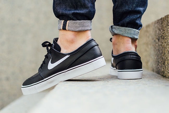 Nike SB Stefan Janoski Leather Black White Grey