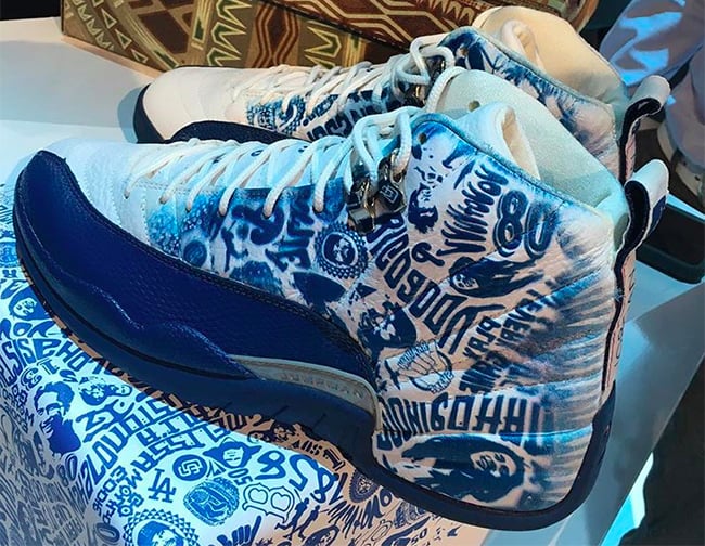 Shane Victorino Air Jordan 12 French Blue Custom | SneakerFiles