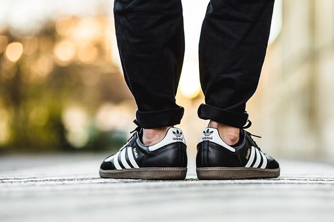 adidas samba black gum sole