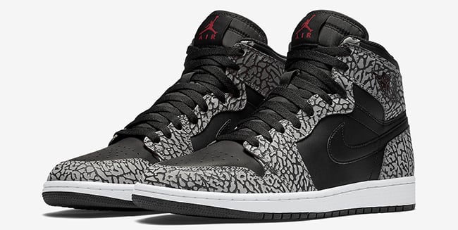 Air Jordan 1 Black Elephant Print