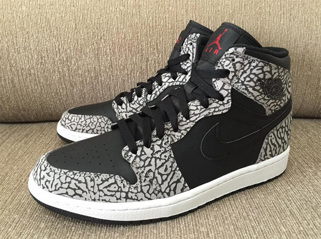 jordan 1 elephant print black