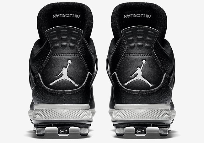 Air Jordan 4 Cleats Black Grey