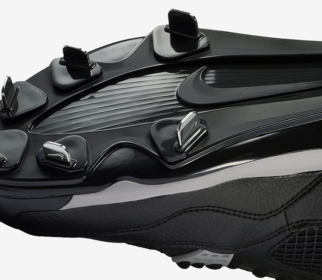 Air Jordan 4 Cleats Black Grey | SneakerFiles