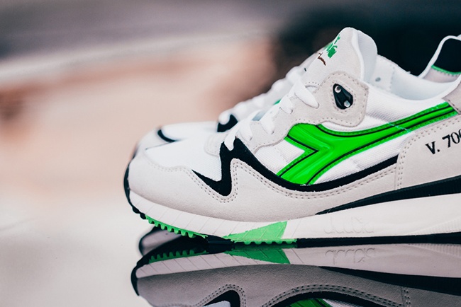 Diadora V7000 OG White Green Fluo