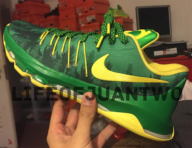 Green Nike KD 8 Pine Tree Oregon