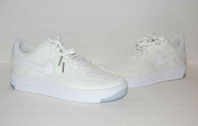 white flyknit air force 1 low