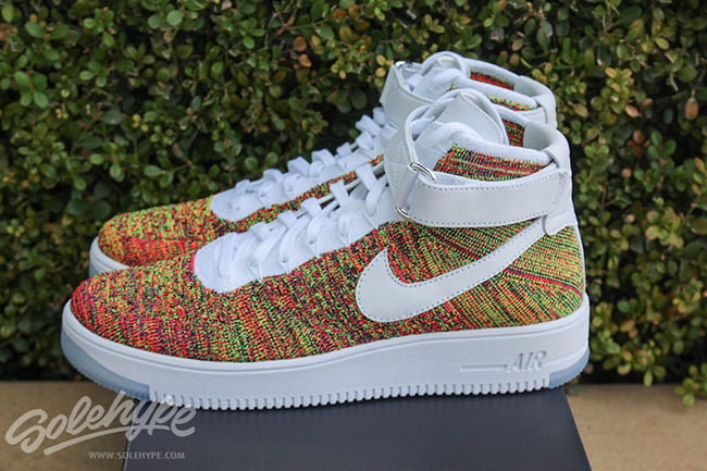 nike air force 1 mid flyknit multicolor