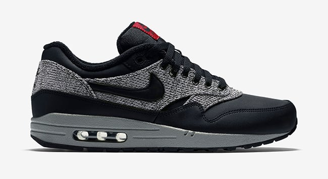 Nike Air Max 1 Essential Winter Black Grey Red