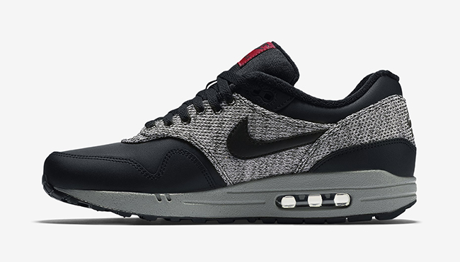 Nike Air Max 1 Essential Winter Black Grey Red