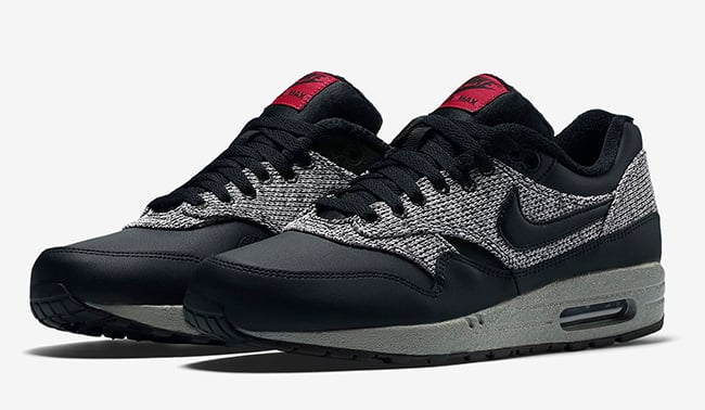 Nike Air Max 1 Essential Winter Black Grey Red