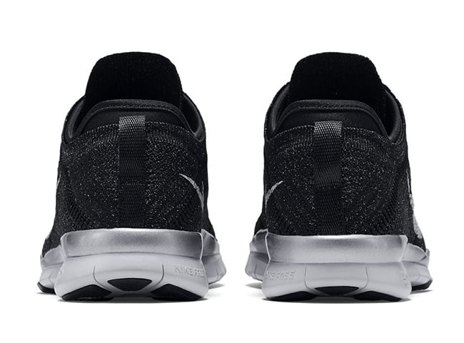 Womens Nike Free TR5 Flyknit Metallic Black
