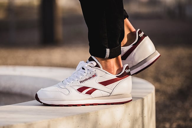 romántico gas Persistencia Reebok Classic Leather White Merlot | SneakerFiles