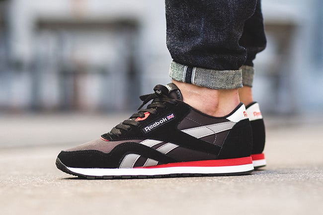 black and red reebok classics