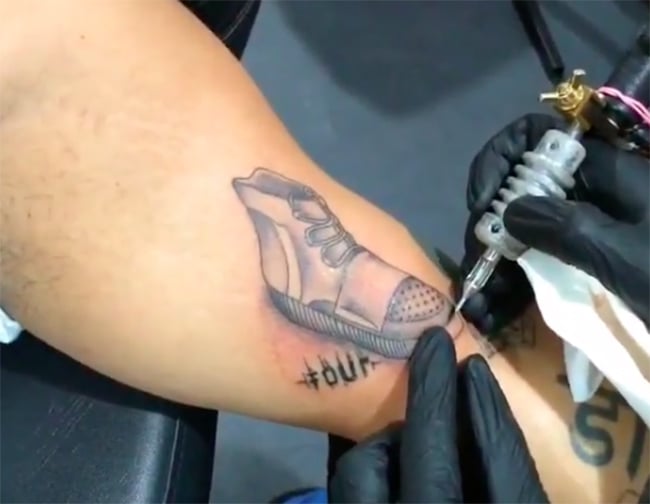Man Gets adidas Yeezy Boost Tattoo to Enter a Contest