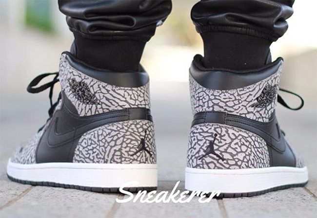 Air Jordan 1 Unsupreme Elephant Print On Feet