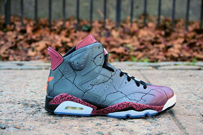 custom maroon jordans