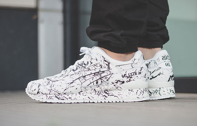 Asics Gel Lyte III Marble Pack On Feet