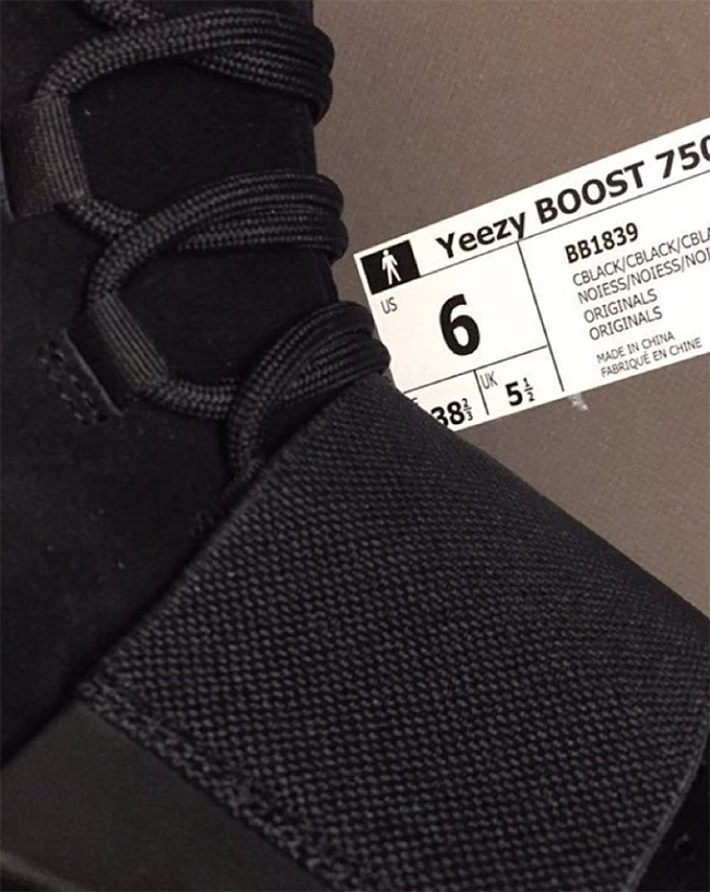 Black Yeezy 750 Boost