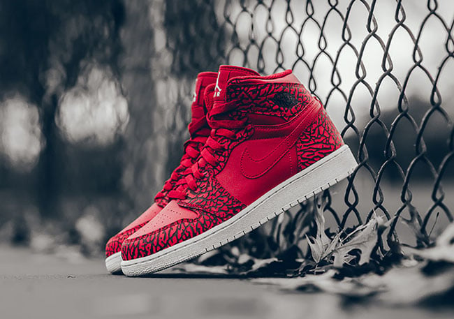 jordan 1 red elephant print