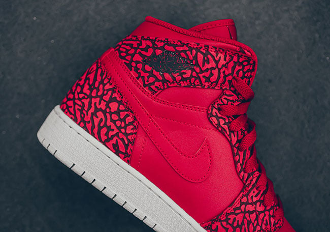 air jordan 1 red elephant print