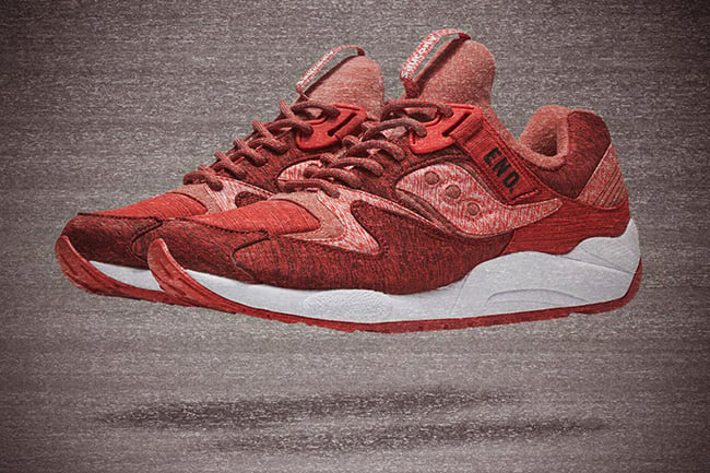 saucony grid 9000 red off white