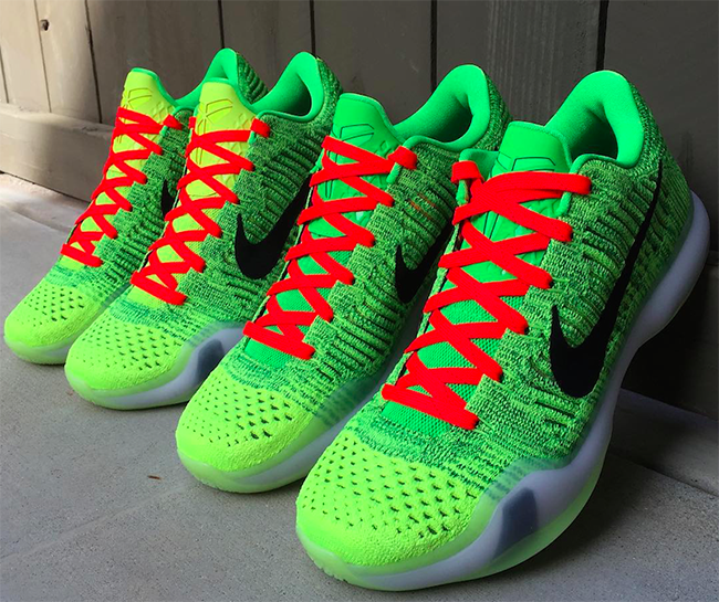 What the NikeID Kobe 10 Elite Low ‘Grinch’ Actually Looks Like