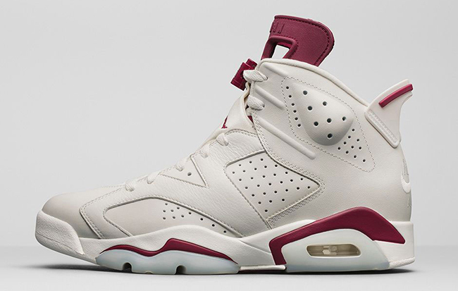 jordan 6 white maroon