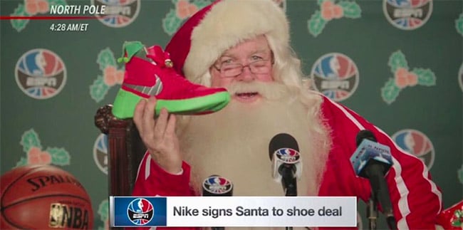Santa Signs Deal with Nike, Gets His Own Signature Sneaker