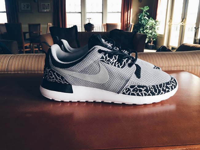 Nike Roshe Run Wolf Grey Jordan 3 Custom