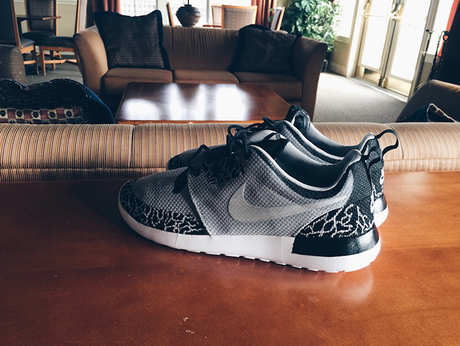 Nike Roshe Run Wolf Grey Jordan 3 Custom