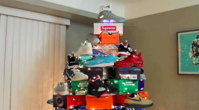 Check Out This Sneaker Christmas Tree