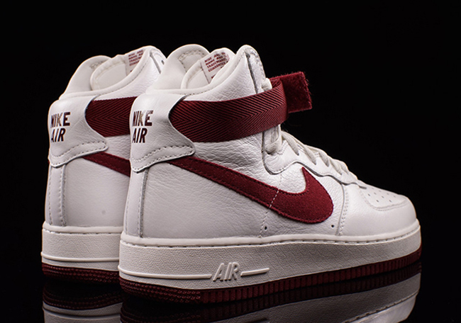 nike air force 1 high top red and white