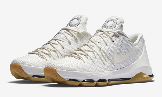 White Woven Nike KD 8 EXT Gum