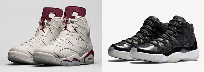 Air Jordan 11 ’72-10′ and Air Jordan 6 ‘Maroon’ Set to Restock Tomorrow