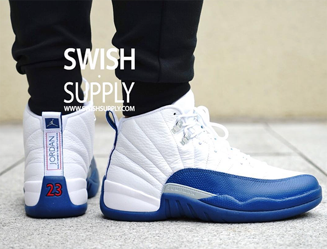 air jordan 12 french blue on feet