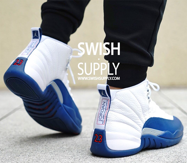 Air Jordan 12 French Blue On Feet