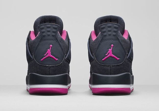 Air Jordan 4 Girls Denim Vivid Pink