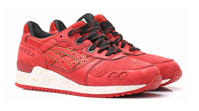 Asics Gel Lyte III Red Suede Leather