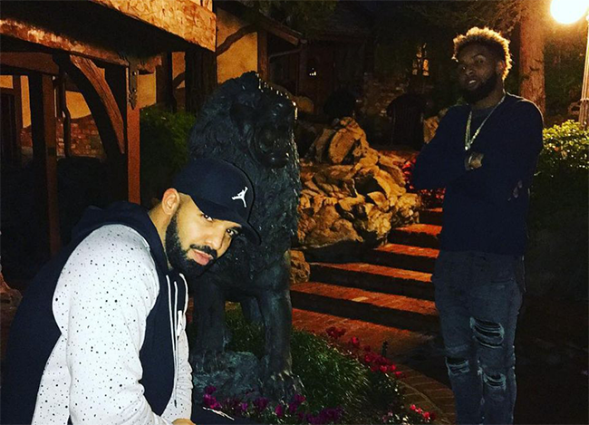 Drake and Odell Beckham Jr. Show Out in PSNY Air Jordan 12s