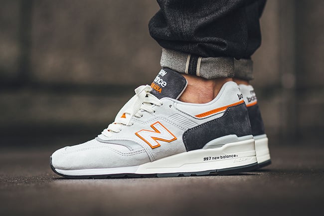 new balance 997 grey orange