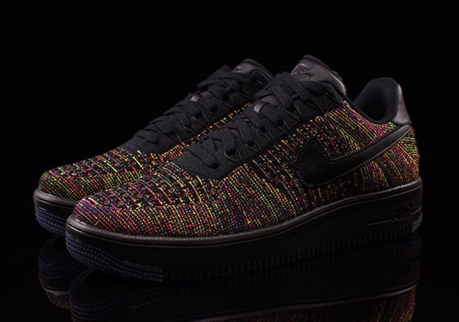 Nike Air Force 1 Low Flyknit Black Multicolor