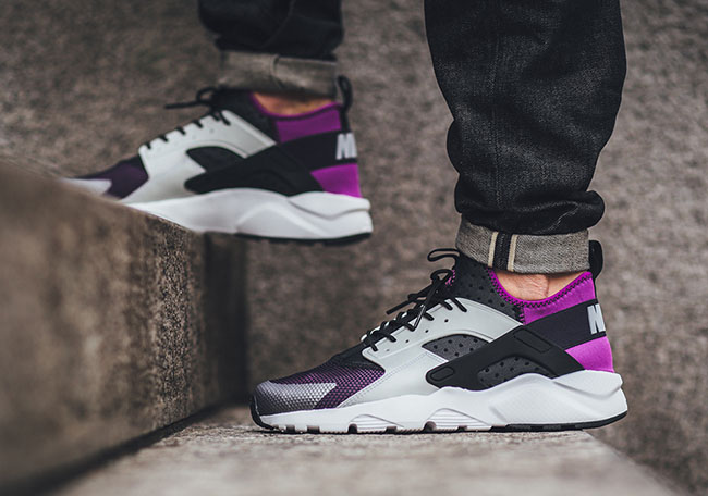 grey and purple huaraches