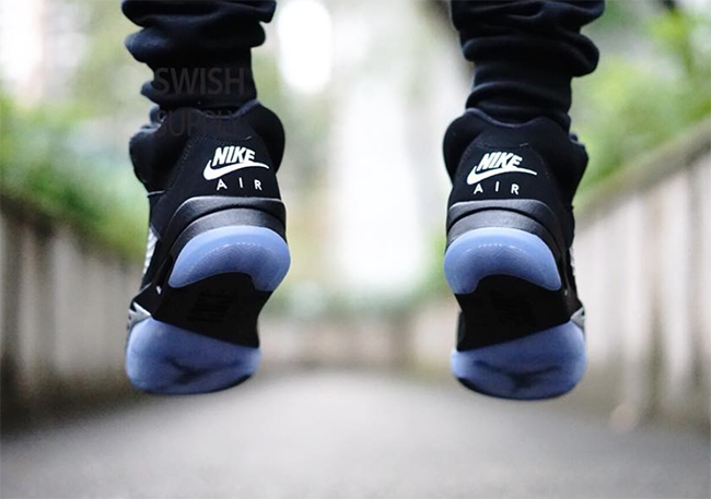 Nike Air Jordan 5 OG Black Metallic On Feet