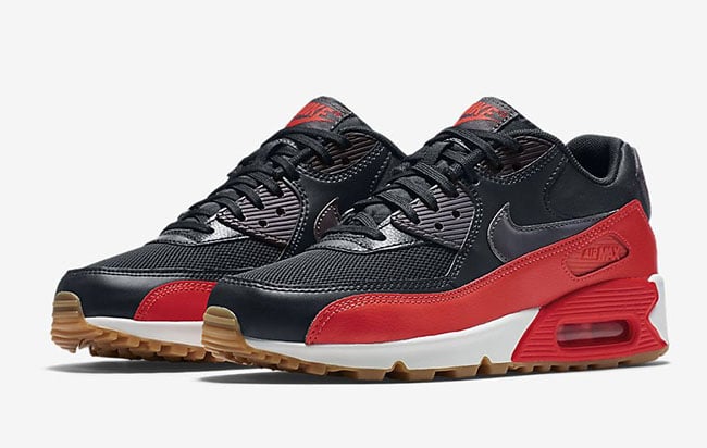 Bright Crimson and Gum Land on this Nike Air Max 90