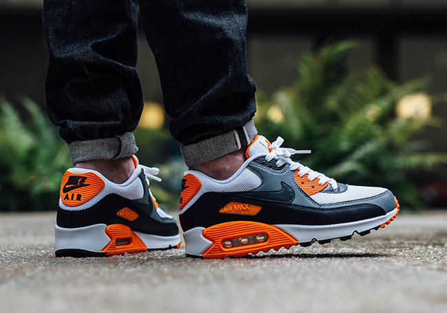 Nike Air Max 90 Orange White Grey Black, SneakerFiles