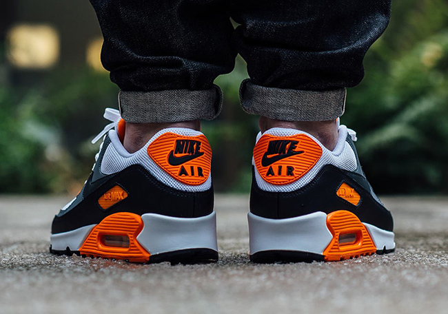 air max 90 orange black white