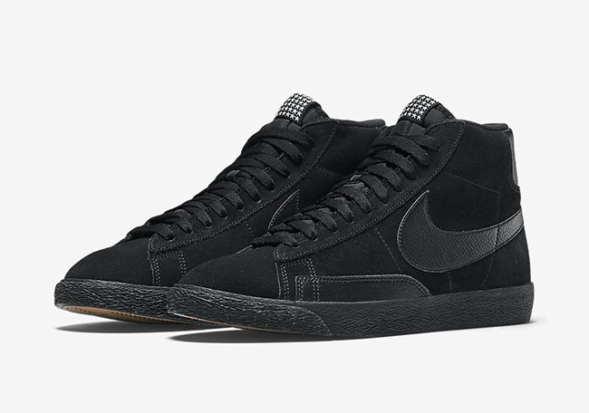 nike blazer mid prm black