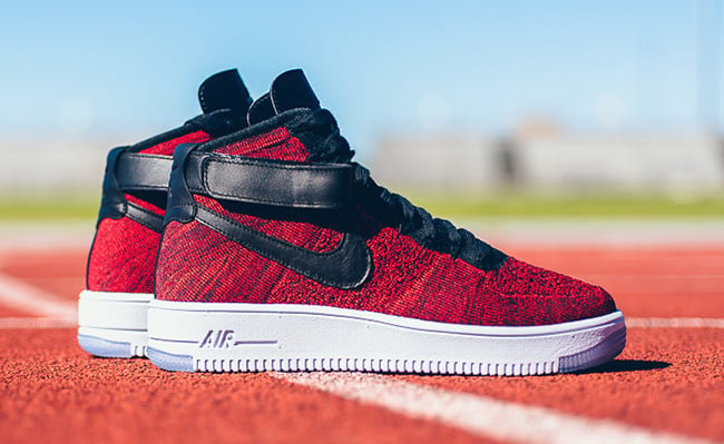 Nike Flyknit Air Force 1 Mid ‘University Red’