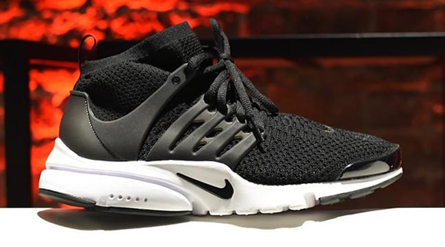 Nike Flyknit Presto Mid Black White